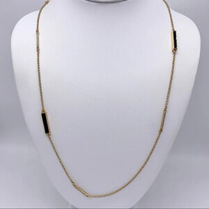 Kate Spade Black and Pave Bars Scatter Necklace